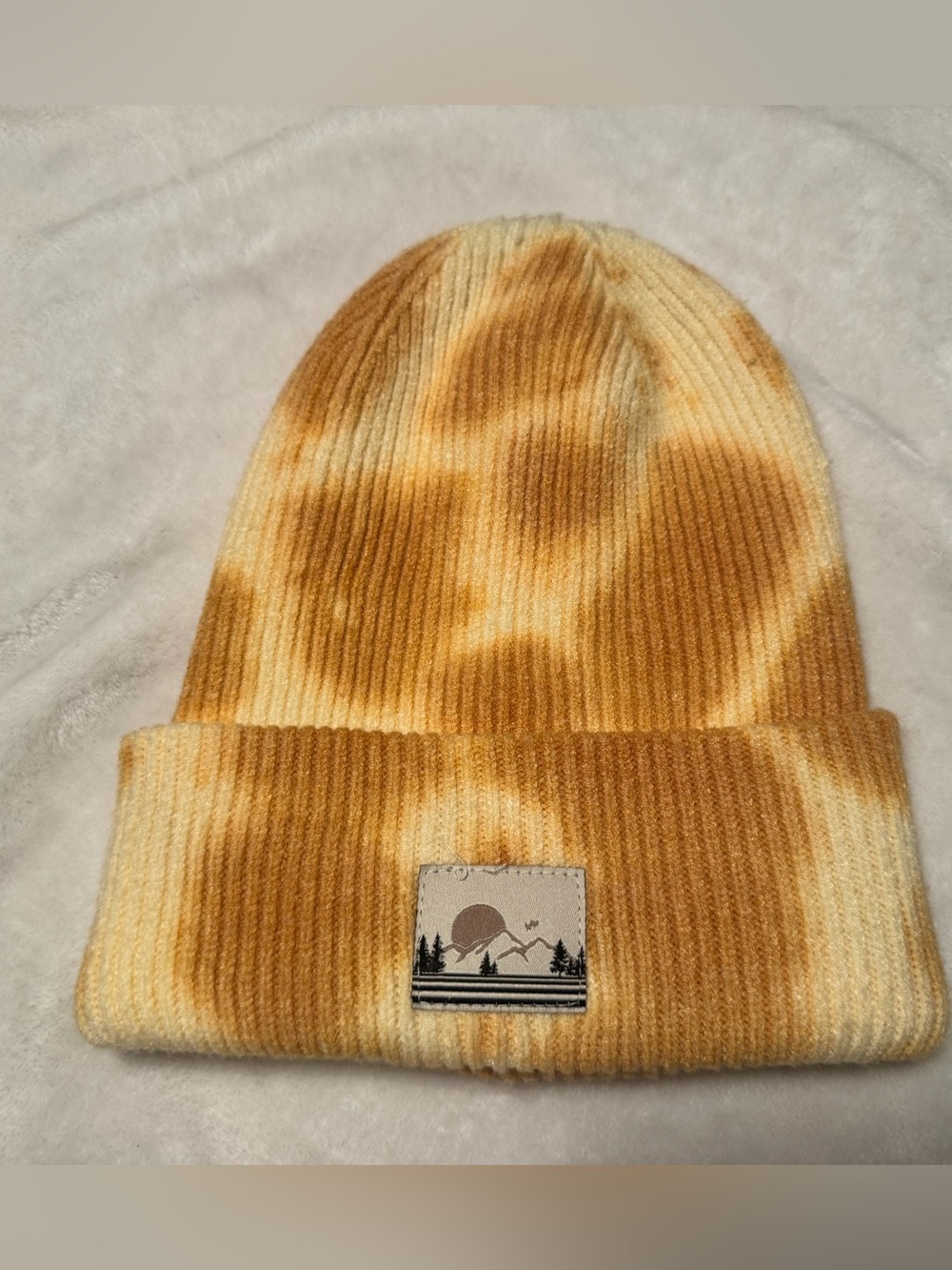 Yellow Tie-Dye Beanie